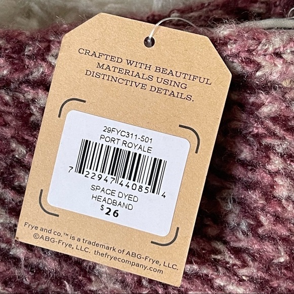 NEW Frye and Co Spaced Dyed Headband Port Royale NWT - Picture 6 of 6